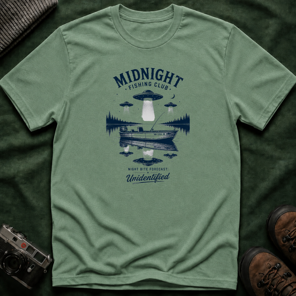 Midnight Fishing Club T-Shirt — UFO Lake Graphic Tee