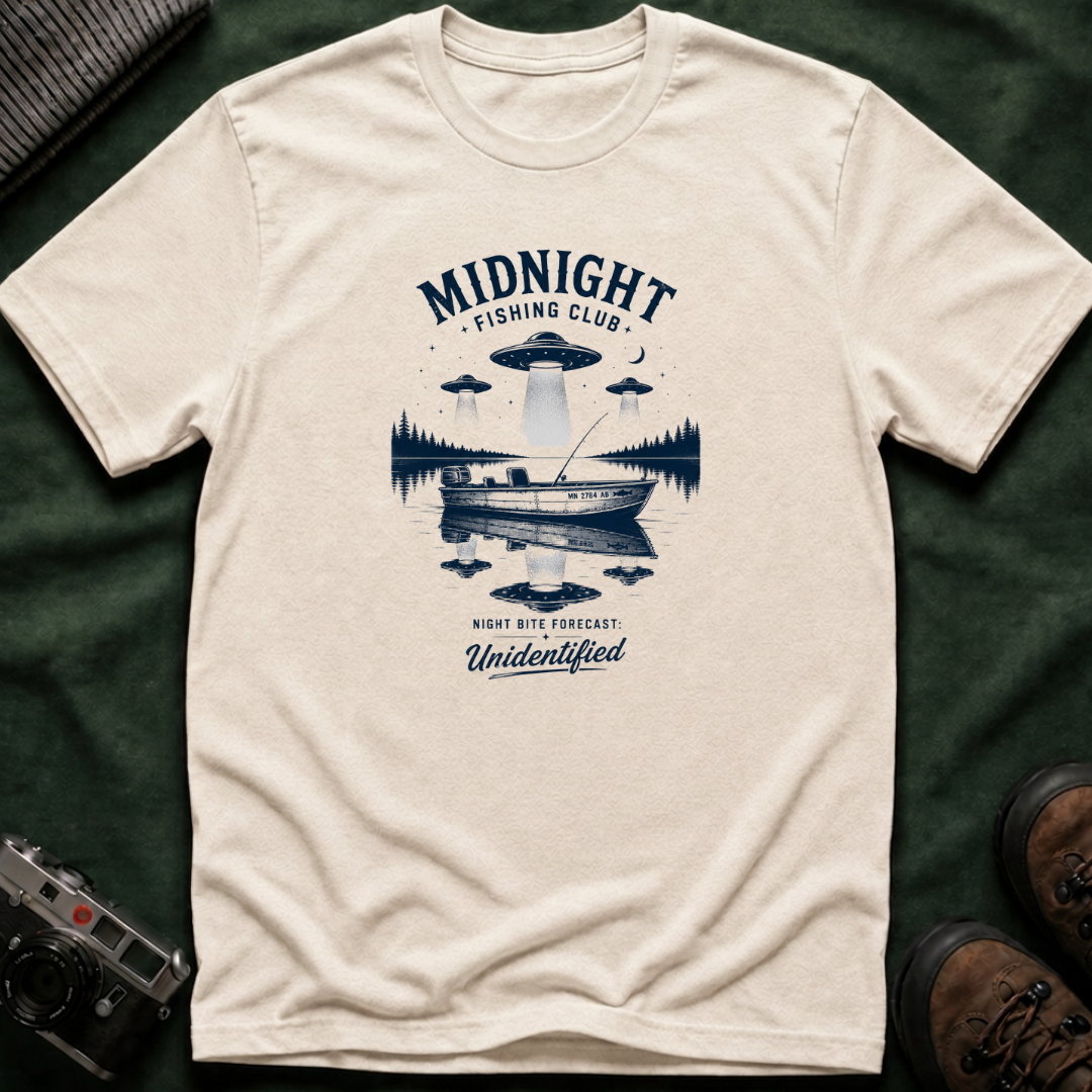 Midnight Fishing Club T-Shirt — UFO Lake Graphic Tee