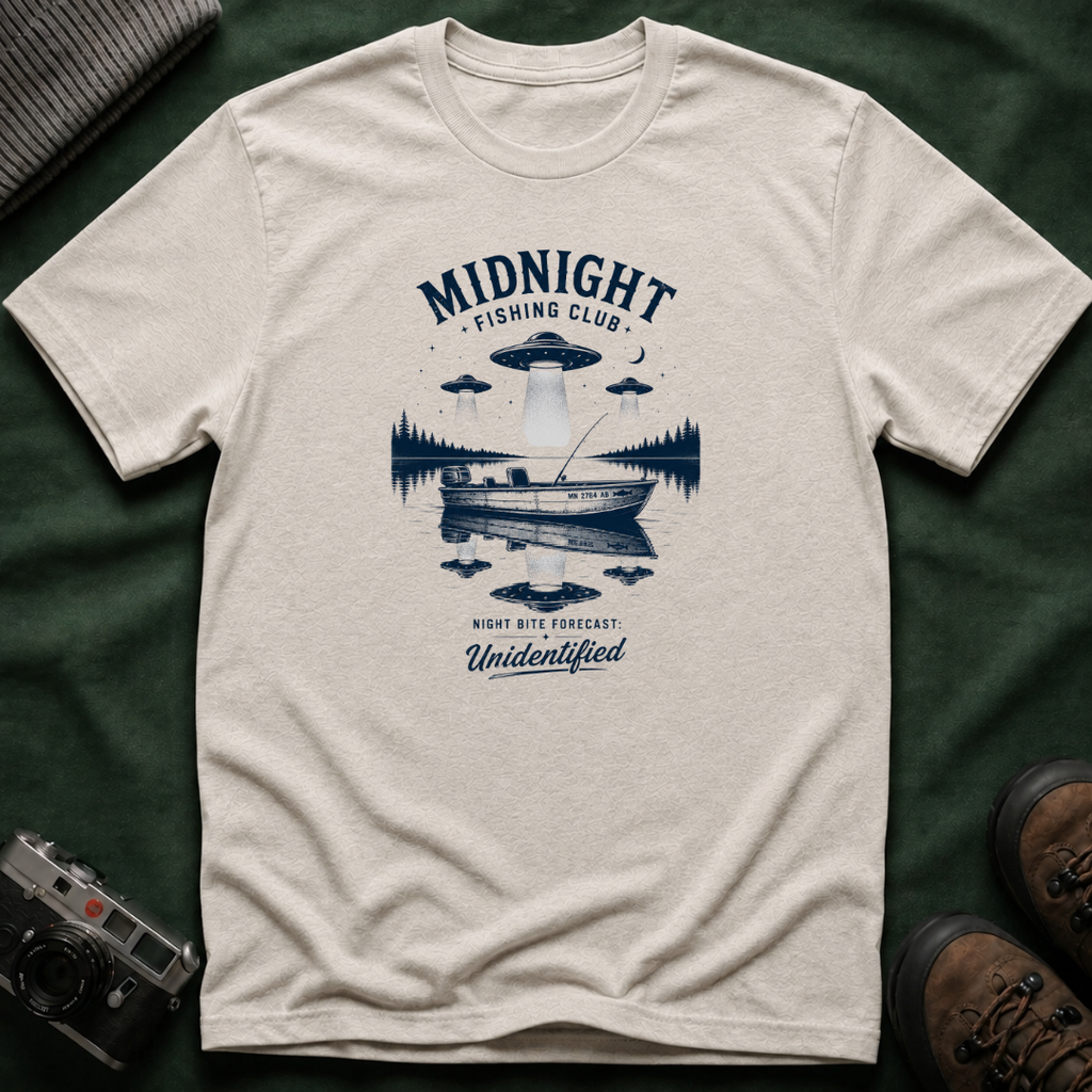 Midnight Fishing Club T-Shirt — UFO Lake Graphic Tee
