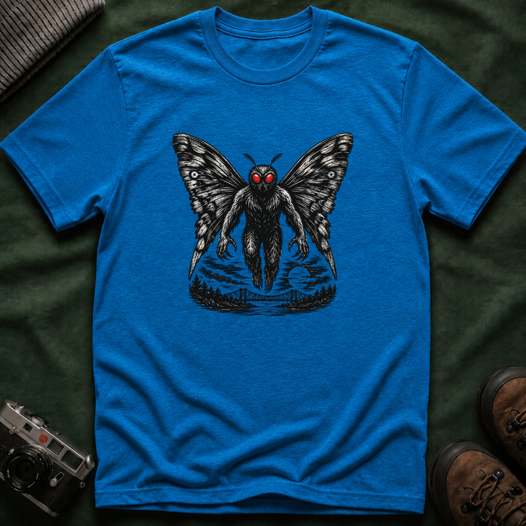 Mothman Graphic Tee — Red-Eyed Cryptid Mothman T-Shirt