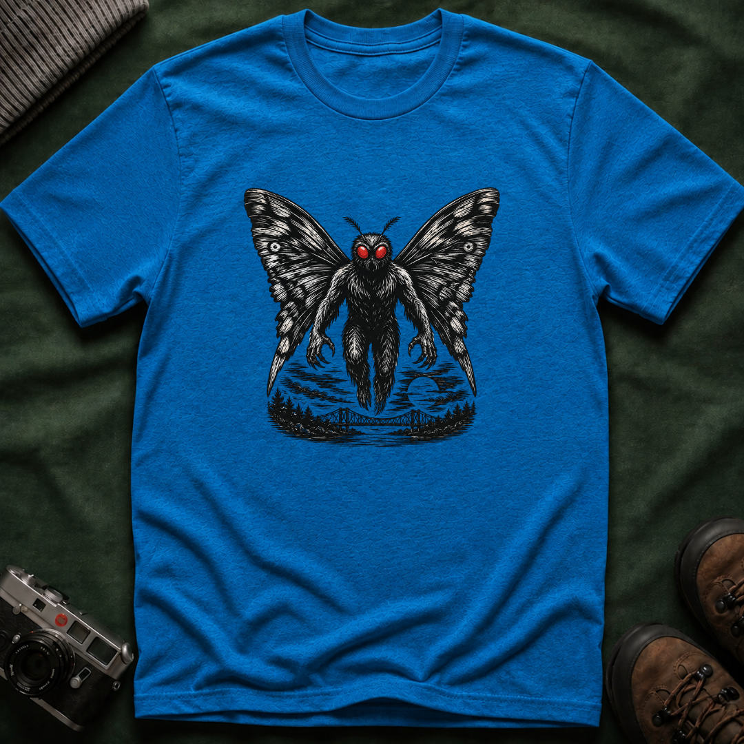 Mothman Graphic Tee — Red-Eyed Cryptid Mothman T-Shirt