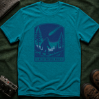Bigfoot Stargazing T‑Shirt — Keep Nature Wild Forest Comet Design