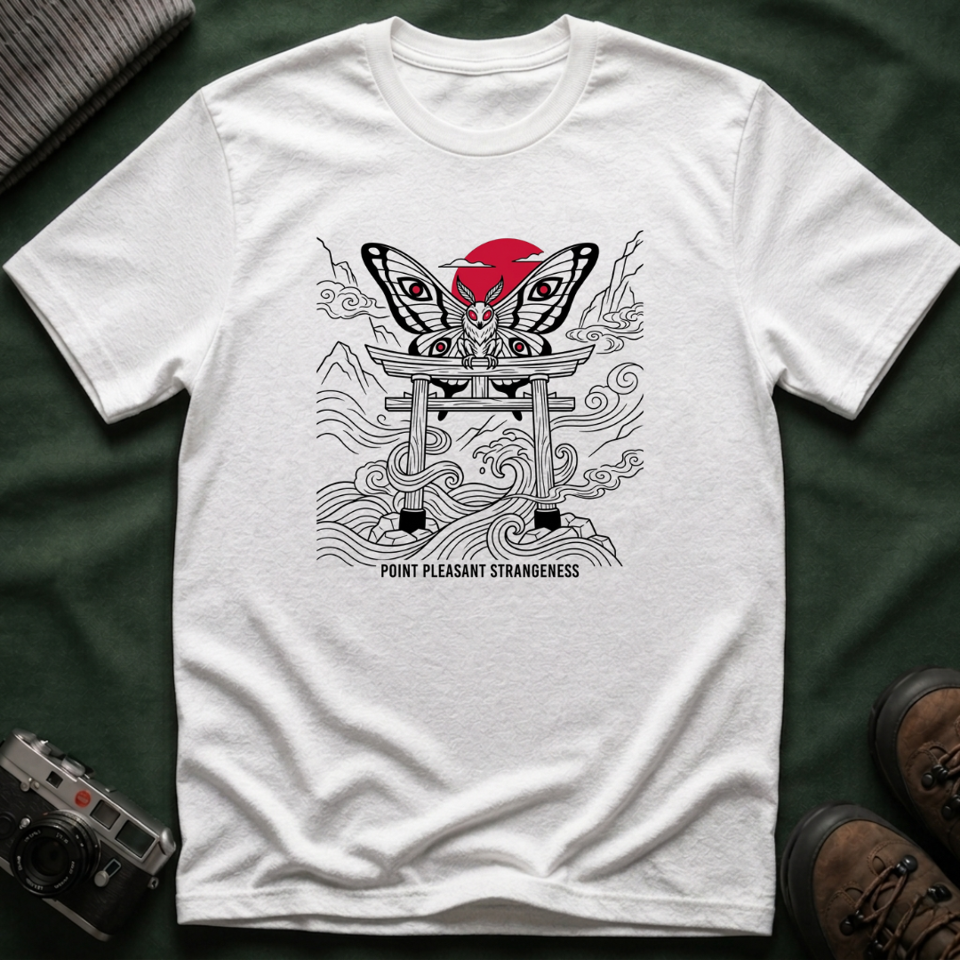 Mothman Torii T-Shirt — Japanese Ink Sun Graphic Tee