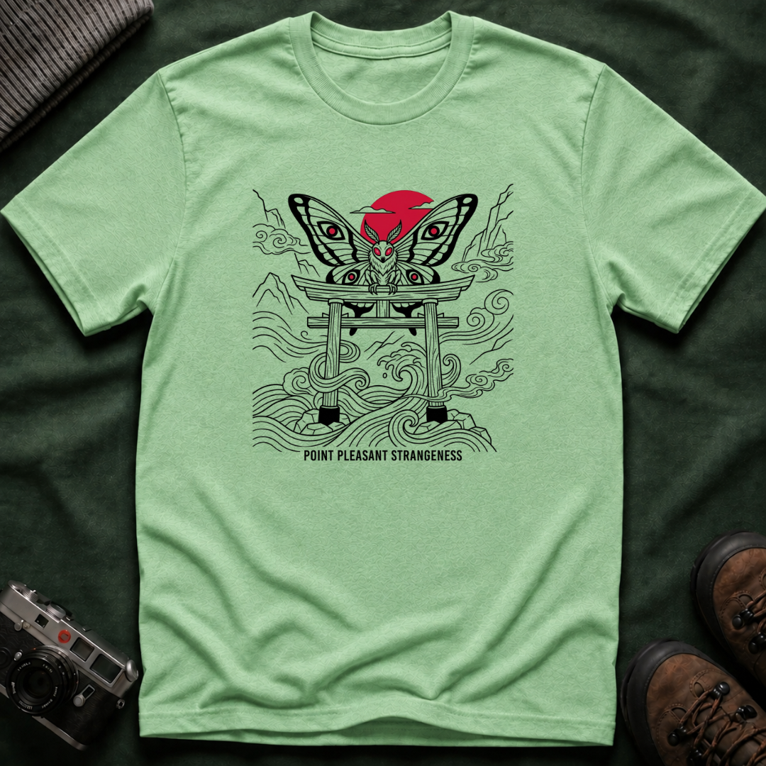 Mothman Torii T-Shirt — Japanese Ink Sun Graphic Tee
