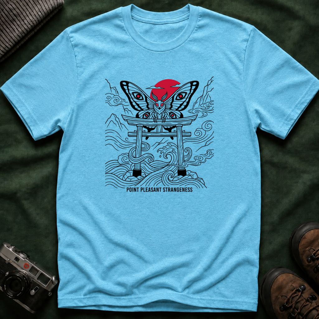 Mothman Torii T-Shirt — Japanese Ink Sun Graphic Tee