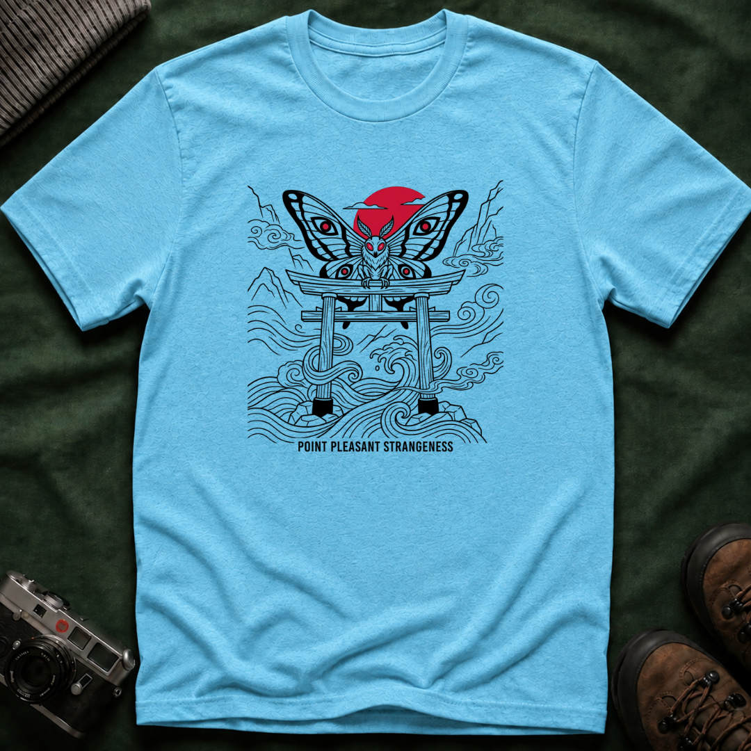 Mothman Torii T-Shirt — Japanese Ink Sun Graphic Tee