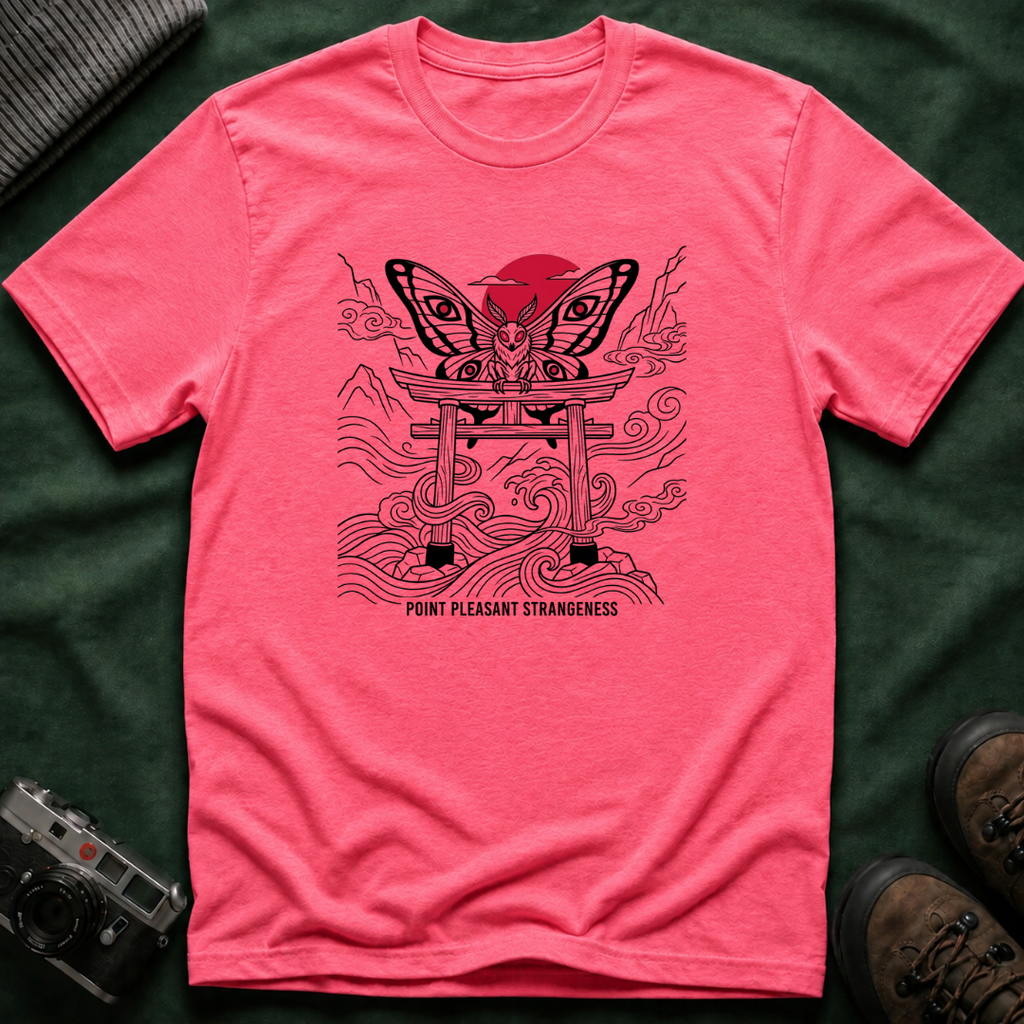 Mothman Torii T-Shirt — Japanese Ink Sun Graphic Tee