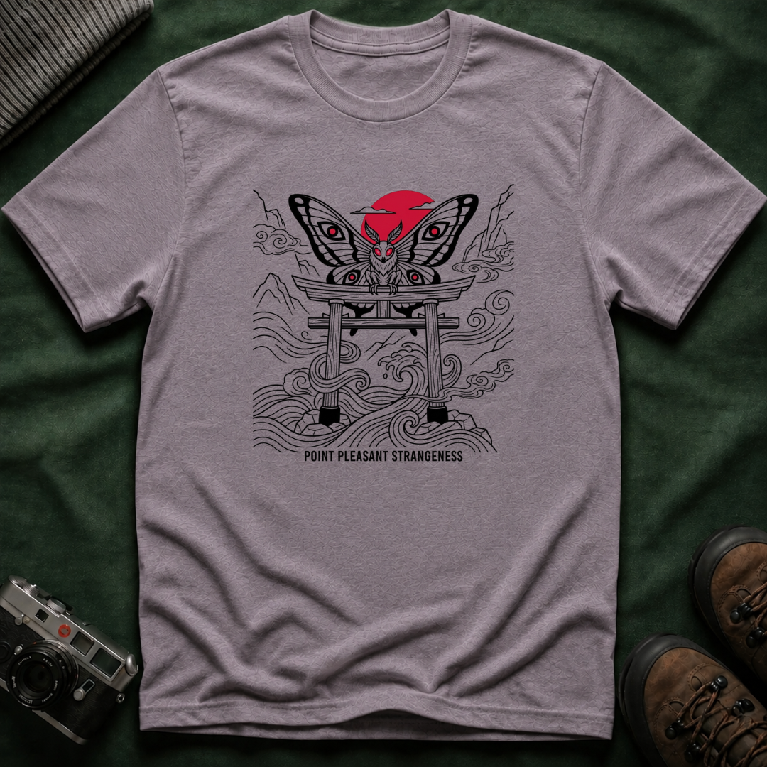 Mothman Torii T-Shirt — Japanese Ink Sun Graphic Tee