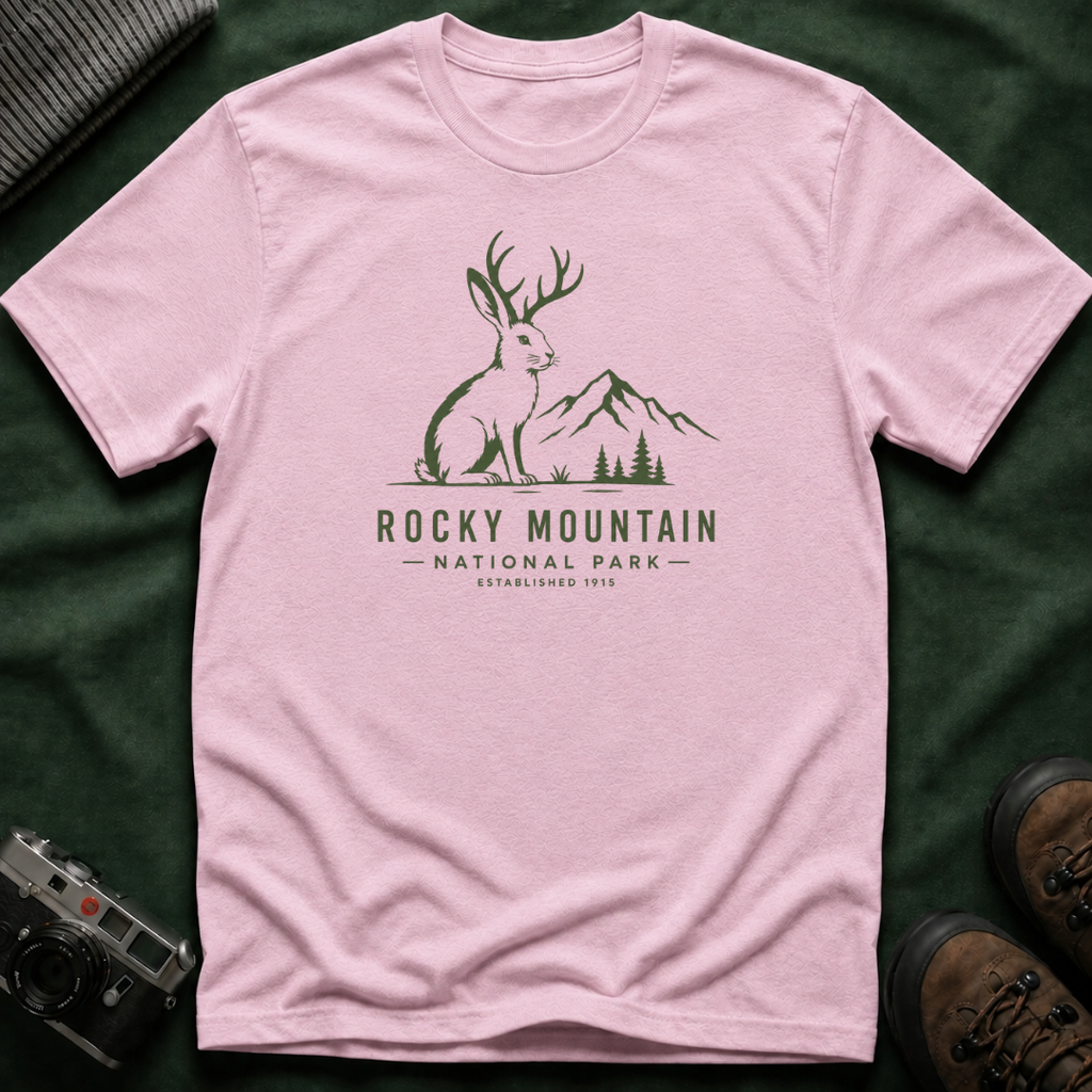 Rocky Mountain Jackalope T-Shirt — Mountain Nature Graphic Tee