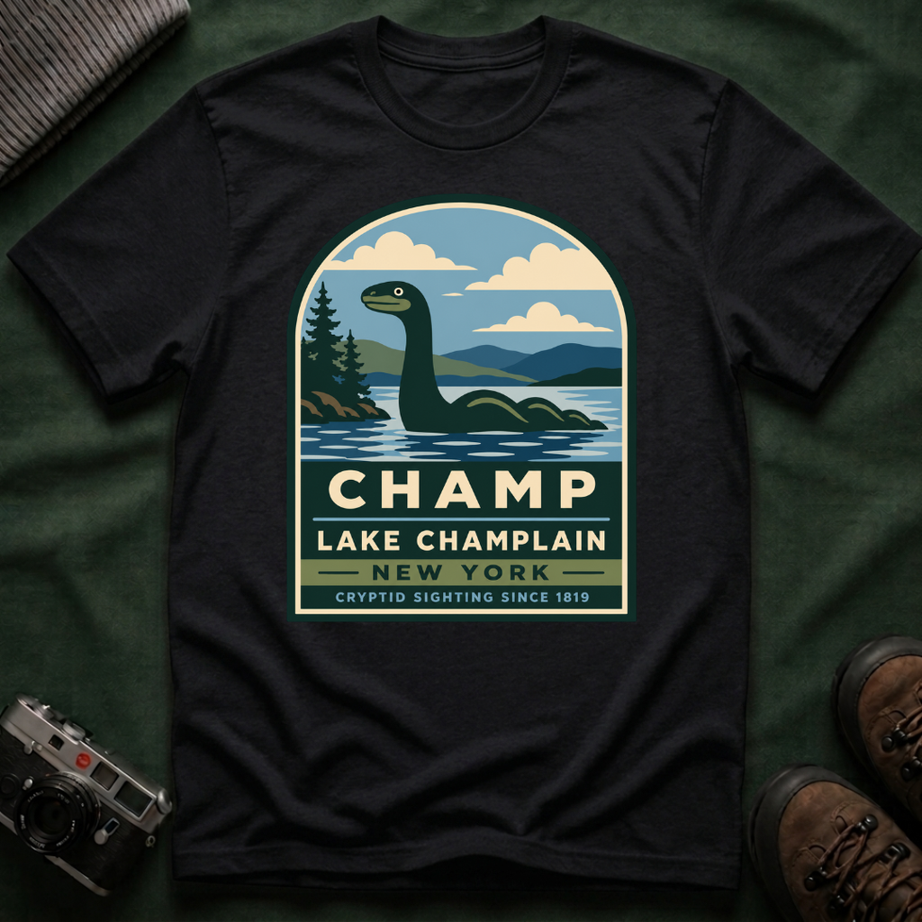 Lake Champlain Champ T-Shirt — Loch Ness-Style Monster Retro Tee
