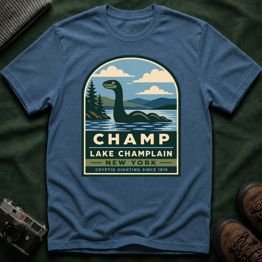 Lake Champlain Champ T-Shirt — Loch Ness-Style Monster Retro Tee