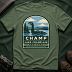 Lake Champlain Champ T-Shirt — Loch Ness-Style Monster Retro Tee