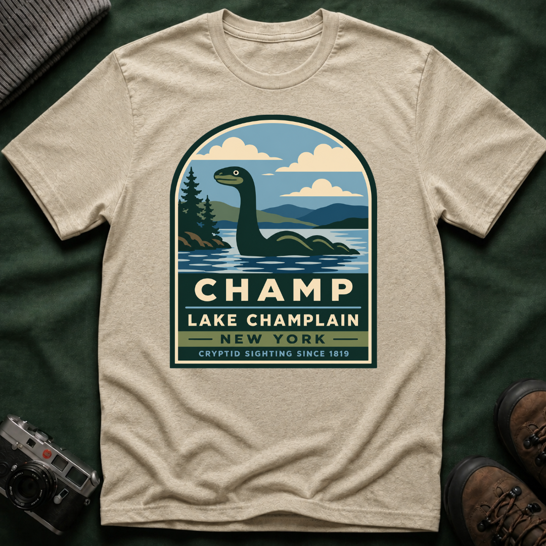 Lake Champlain Champ T-Shirt — Loch Ness-Style Monster Retro Tee