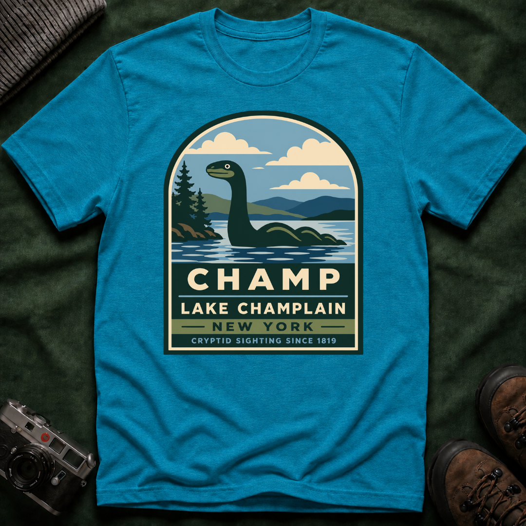 Lake Champlain Champ T-Shirt — Loch Ness-Style Monster Retro Tee