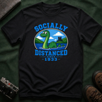 Socially Distanced Loch Ness Monster T-Shirt — Cute Nessie Graphic Tee