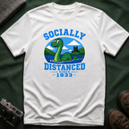 Socially Distanced Loch Ness Monster T-Shirt — Cute Nessie Graphic Tee