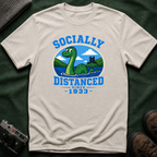 Socially Distanced Loch Ness Monster T-Shirt — Cute Nessie Graphic Tee