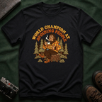 World Champion At Avoiding People T-Shirt — Funny Introvert Bigfoot Graphic Tee