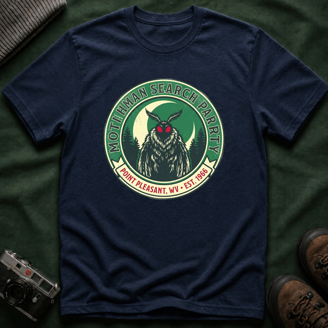 Mothman Search Party T-Shirt — Vintage Cryptid Graphic Tee