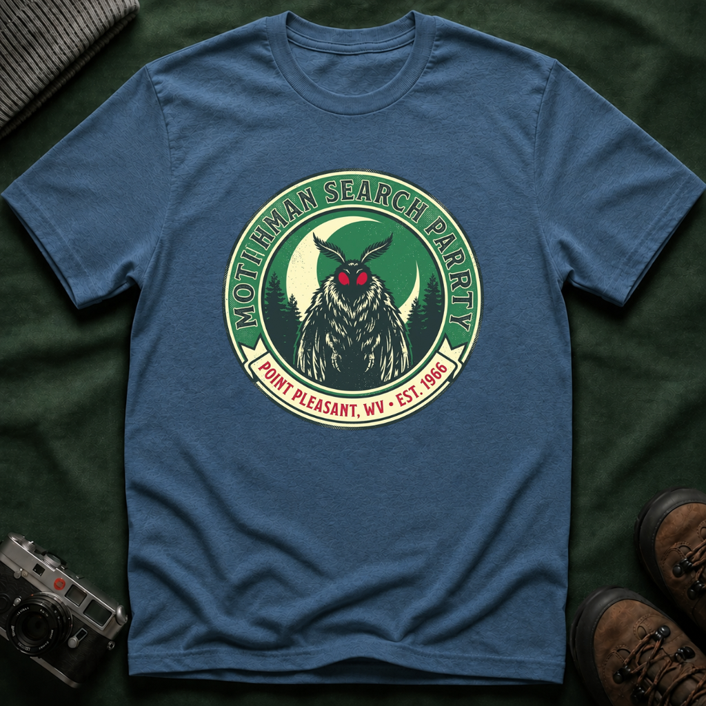 Mothman Search Party T-Shirt — Vintage Cryptid Graphic Tee