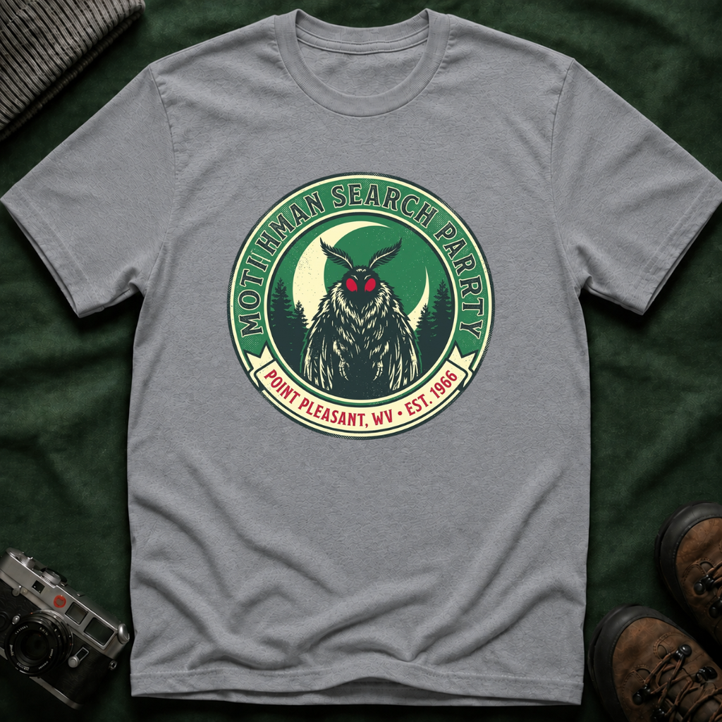 Mothman Search Party T-Shirt — Vintage Cryptid Graphic Tee
