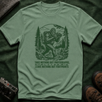 Sasquatch Photographer T-Shirt — “Take Nothing But Photographs” Outdoor Hiking Shirt