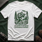 Sasquatch Photographer T-Shirt — “Take Nothing But Photographs” Outdoor Hiking Shirt
