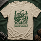 Sasquatch Photographer T-Shirt — “Take Nothing But Photographs” Outdoor Hiking Shirt