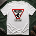 Squatch Crossing T‑Shirt — Sasquatch / Bigfoot Novelty Tee