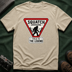 Squatch Crossing T‑Shirt — Sasquatch / Bigfoot Novelty Tee