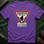 Squatch Crossing T‑Shirt — Sasquatch / Bigfoot Novelty Tee