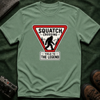 Squatch Crossing T‑Shirt — Sasquatch / Bigfoot Novelty Tee