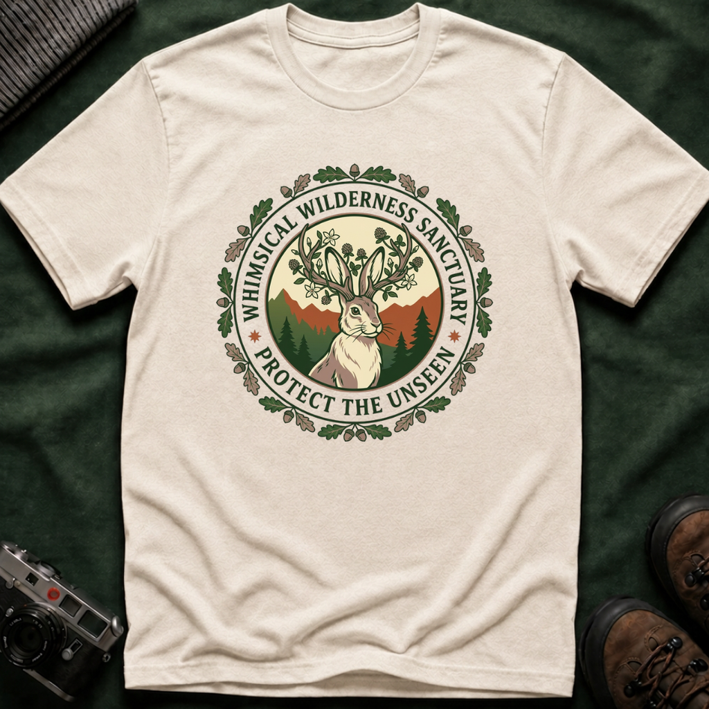 Whimsical Wilderness Sanctuary T‑Shirt – 'Protect the Unseen' Nature Graphic