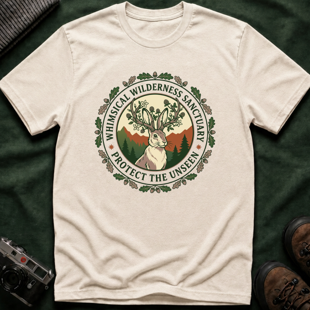 Whimsical Wilderness Sanctuary T‑Shirt – 'Protect the Unseen' Nature Graphic