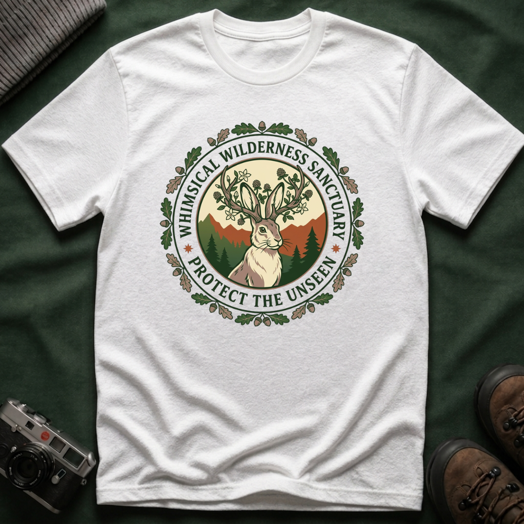 Whimsical Wilderness Sanctuary T‑Shirt – 'Protect the Unseen' Nature Graphic