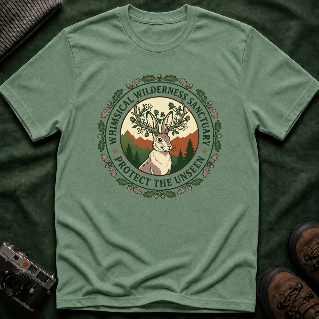 Whimsical Wilderness Sanctuary T‑Shirt – 'Protect the Unseen' Nature Graphic