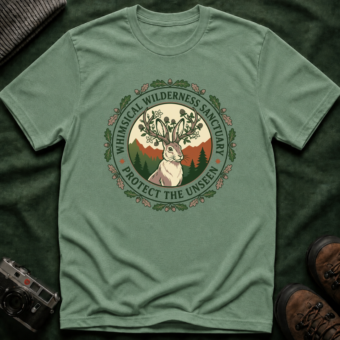 Whimsical Wilderness Sanctuary T‑Shirt – 'Protect the Unseen' Nature Graphic