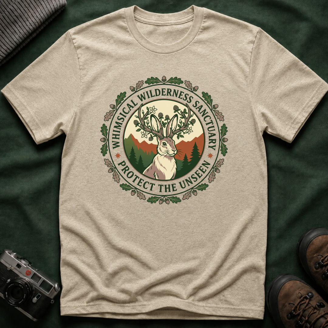 Whimsical Wilderness Sanctuary T‑Shirt – 'Protect the Unseen' Nature Graphic