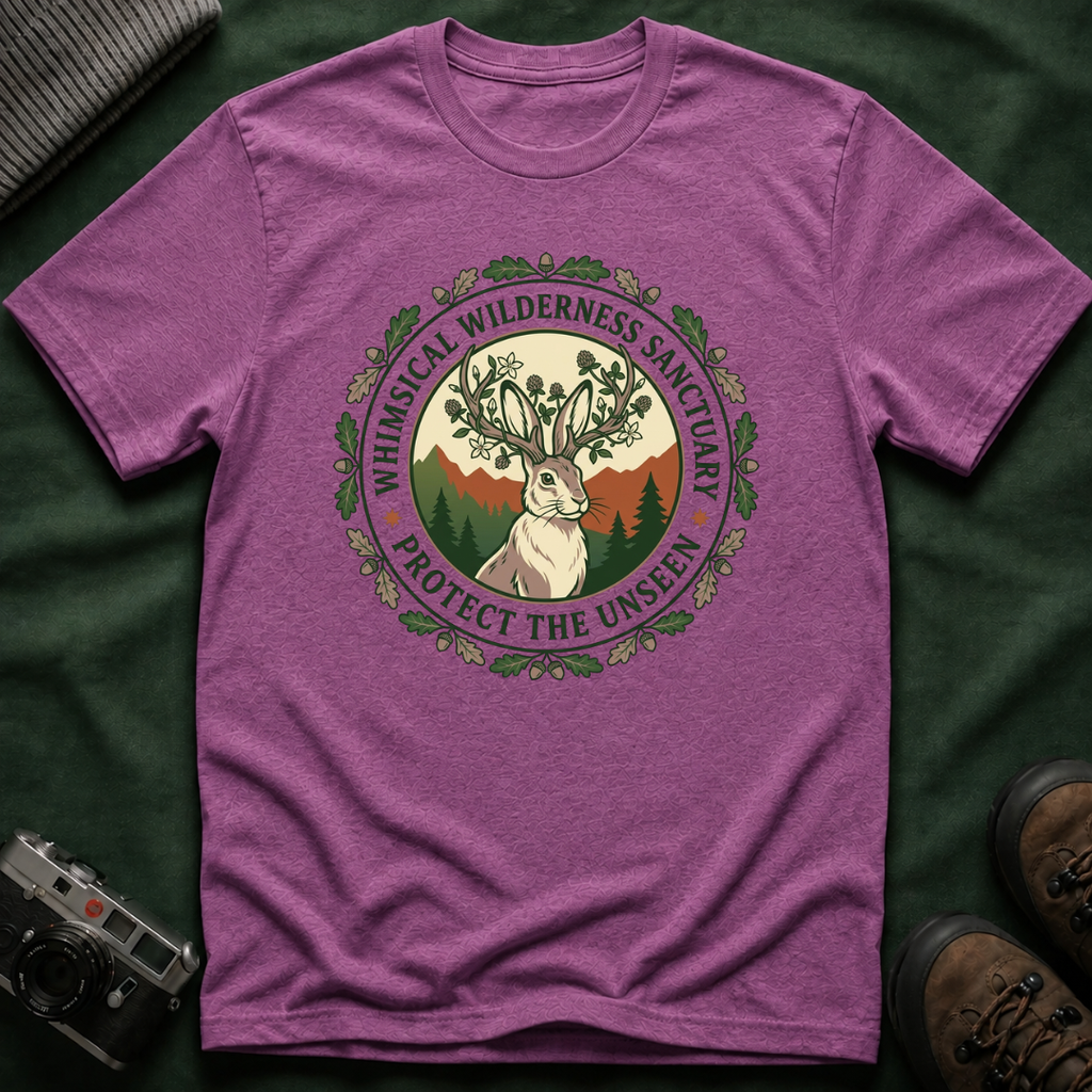 Whimsical Wilderness Sanctuary T‑Shirt – 'Protect the Unseen' Nature Graphic