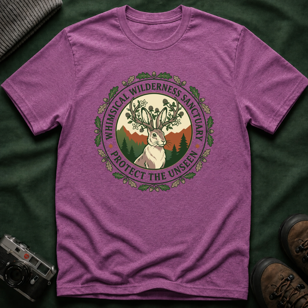 Whimsical Wilderness Sanctuary T‑Shirt – 'Protect the Unseen' Nature Graphic