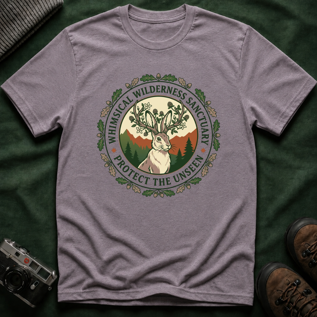 Whimsical Wilderness Sanctuary T‑Shirt – 'Protect the Unseen' Nature Graphic