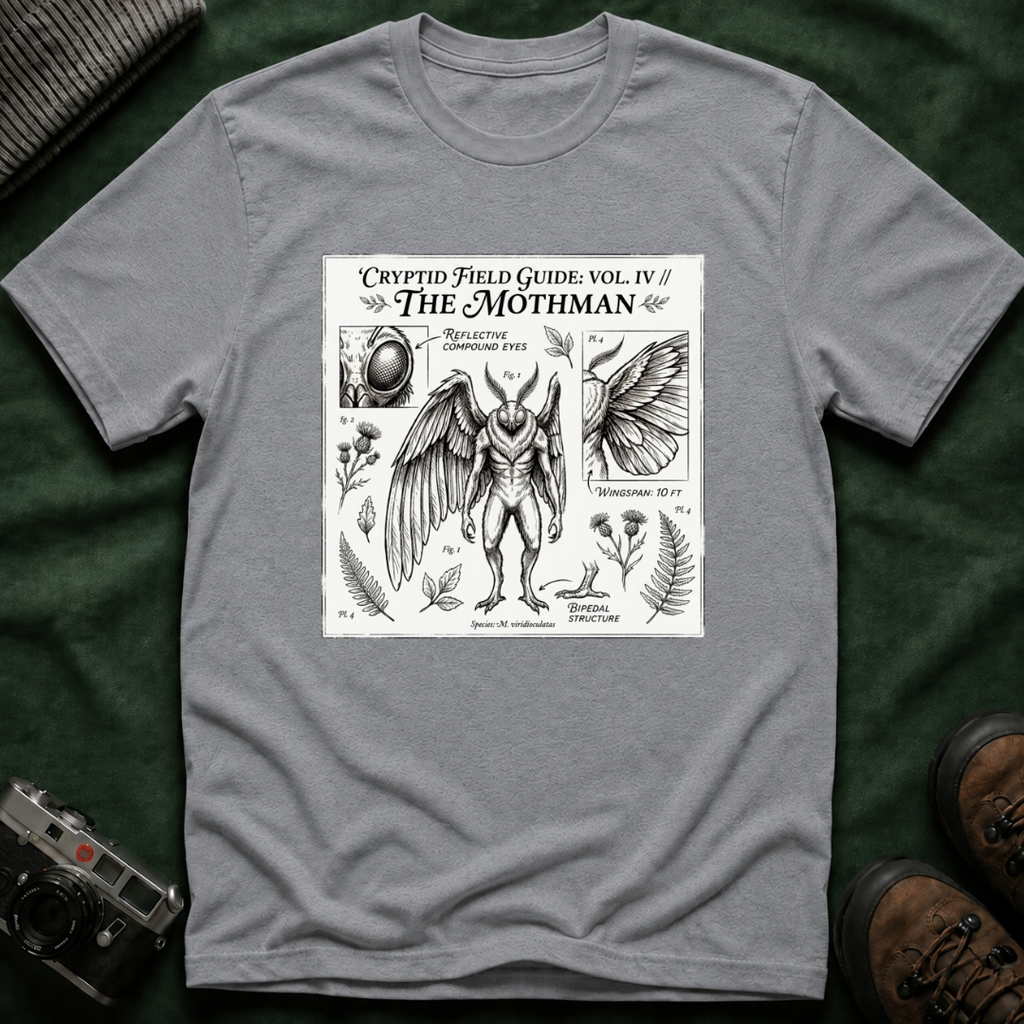 Mothman Cryptid Field Guide T-Shirt