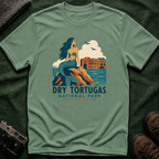 WPA Style Mermaid T-Shirt — Dry Tortugas National Park Vintage Travel Tee
