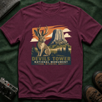 Devils Tower Jackalope T-Shirt — Retro National Monument Tee