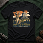 Devils Tower Jackalope T-Shirt — Retro National Monument Tee