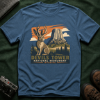 Devils Tower Jackalope T-Shirt — Retro National Monument Tee