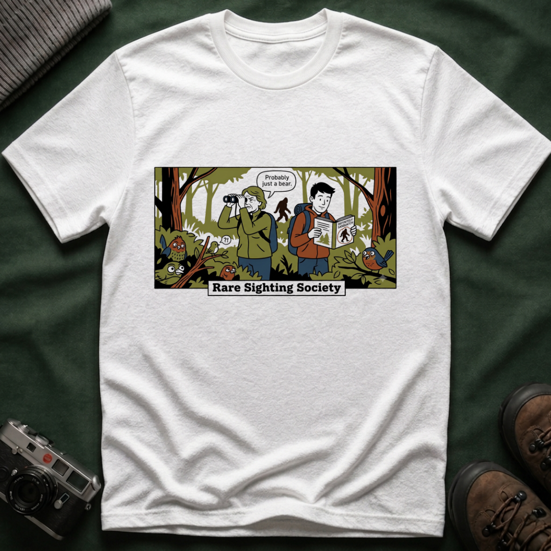 Bigfoot T-Shirt — Rare Sighting Society Birdwatching Graphic Tee