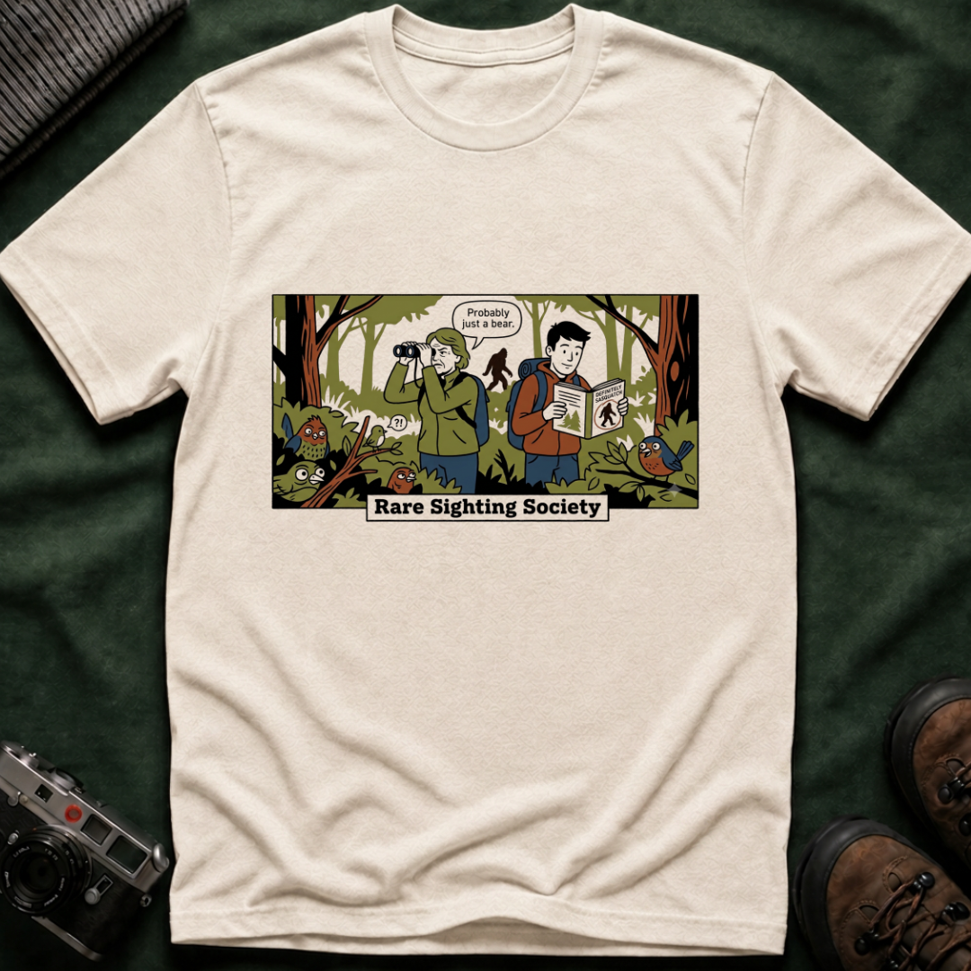 Bigfoot T-Shirt — Rare Sighting Society Birdwatching Graphic Tee