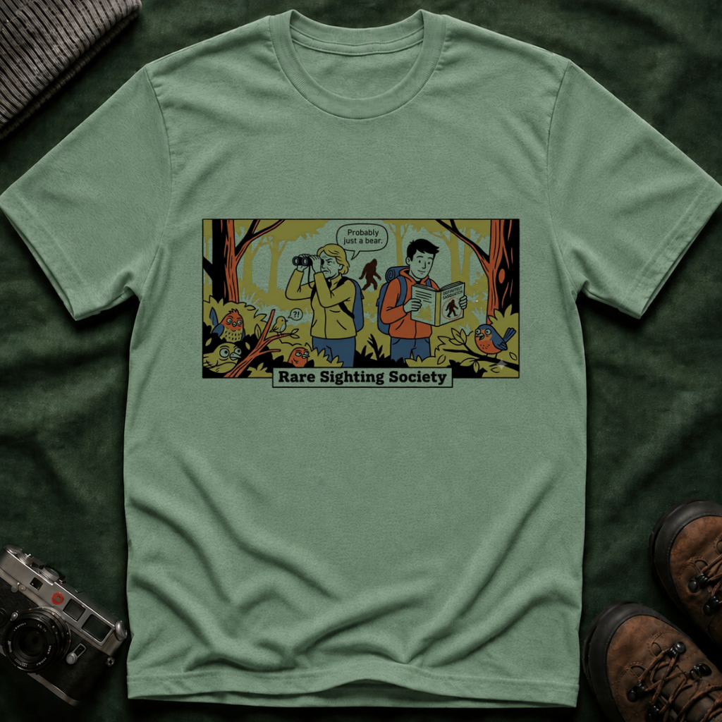 Bigfoot T-Shirt — Rare Sighting Society Birdwatching Graphic Tee