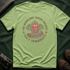 The Woodlands' Soulful Escapist T-Shirt — Cute Flatwoods Monster Tea & Tranquility Graphic